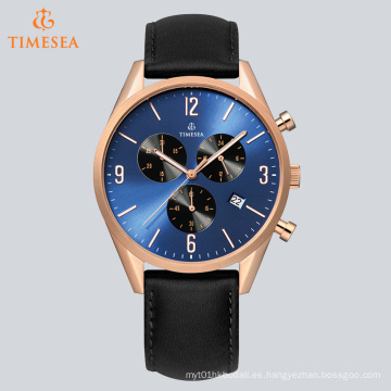 Hombres relojes azul para marca de lujo impermeable reloj de pulsera 72647